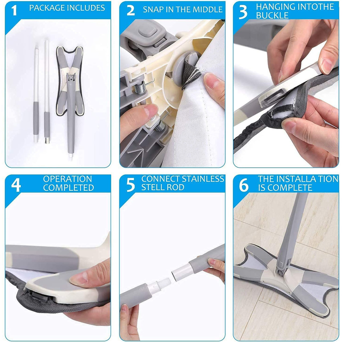 Installation methods of Twist mop