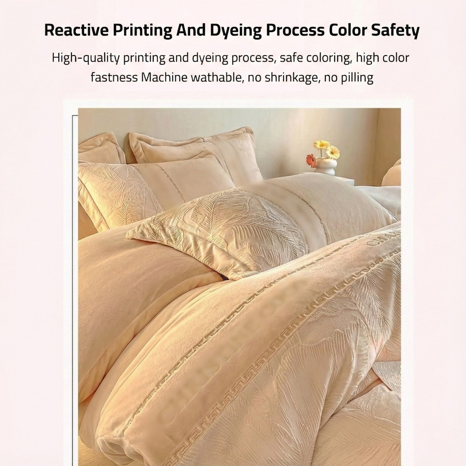 4-Piece Ultra Soft Luxury Bedding Set with Embroidered Pillowcases and Comforter, Premium Cozy Winter Quilt for King Size Bed.