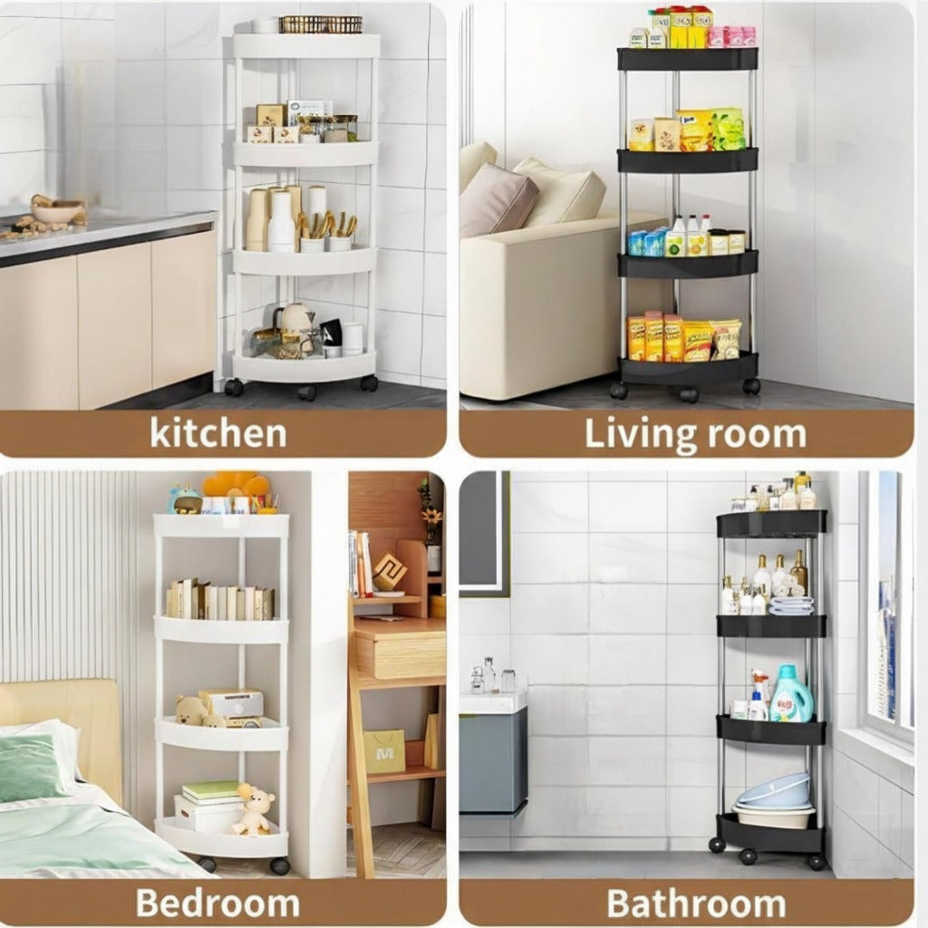 Multi Usage Areas Of a Corner Storage Rack.