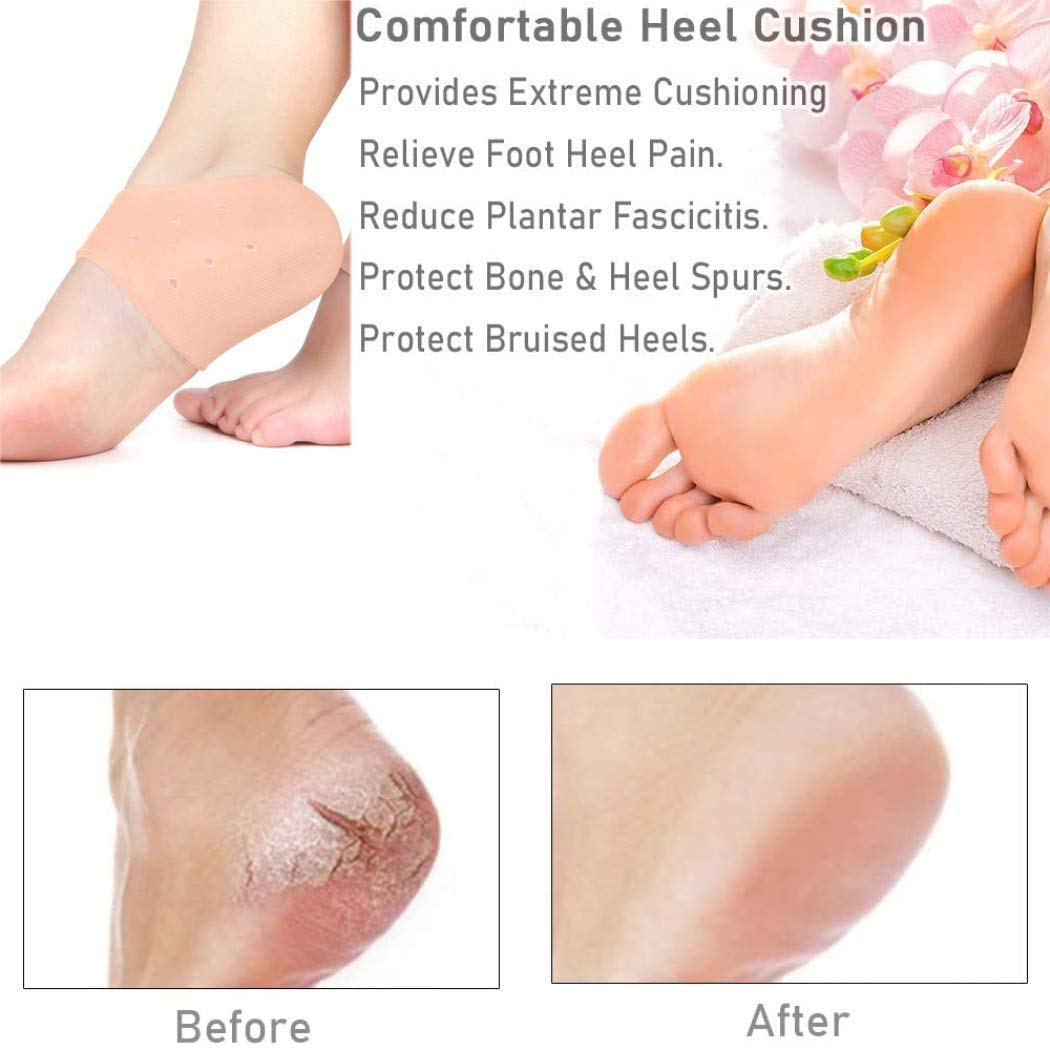Before and After Usage Of Heel Anti-Crack Set.