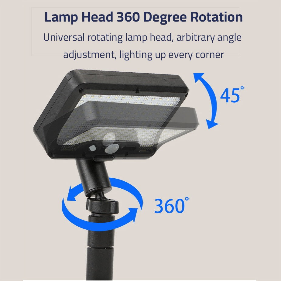 Rotation and angle feature of Solar Motion Sensor Light .