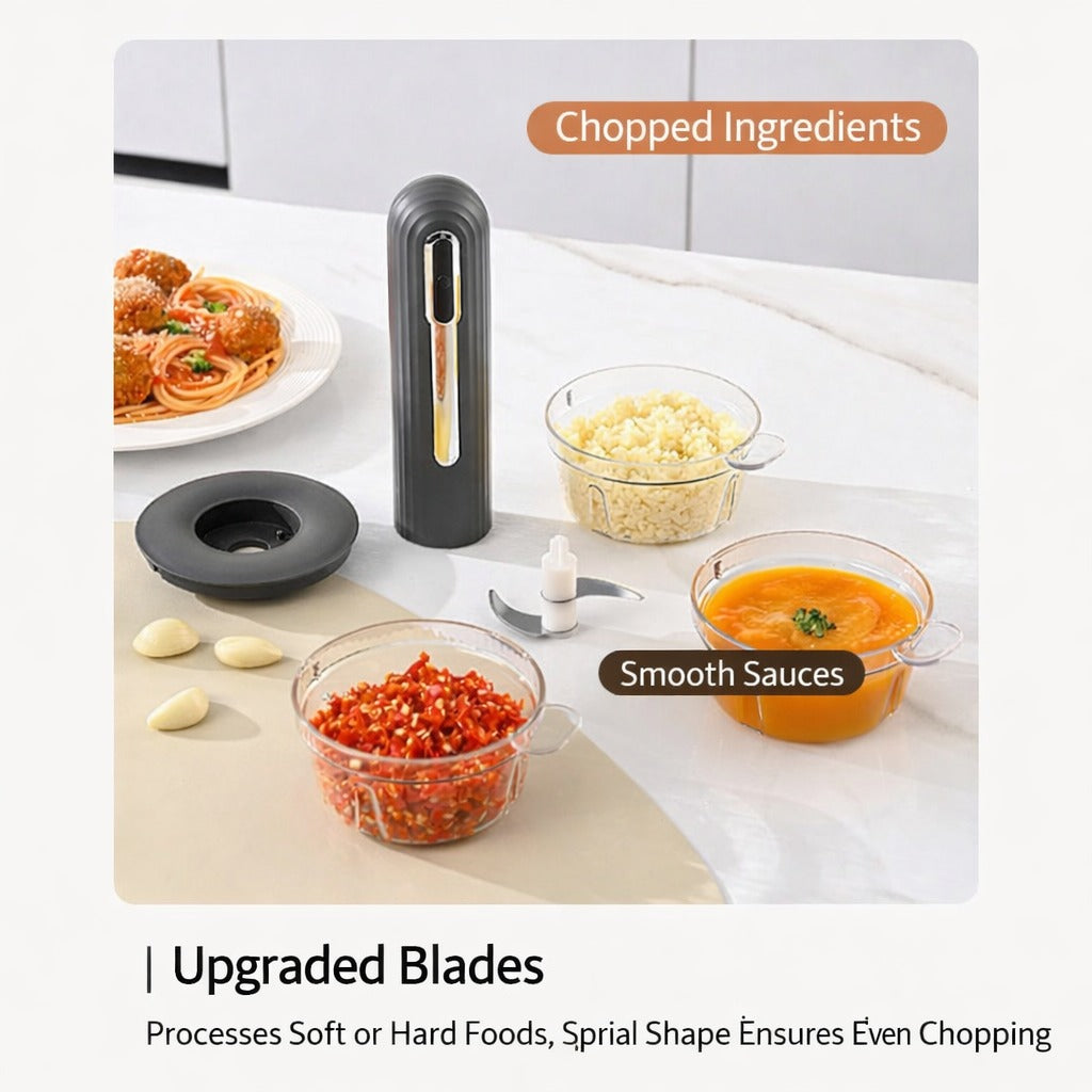 Handy Stick Food Chopper, USB Rechargeable Food Processor Blender Handy Stick Food Chopper, USB Rechargeable Food Processor Blender