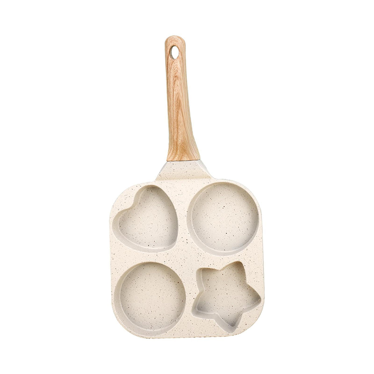 White Non- Stick 4 Cup Egg Frying Pan.