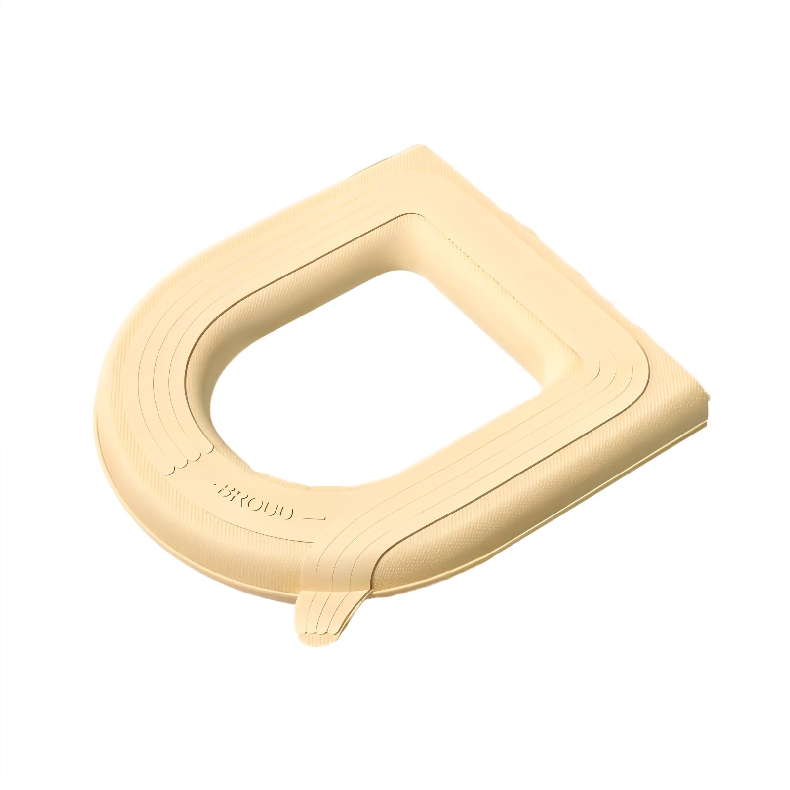 A padded toilet seat cover.