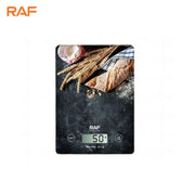 RAF Digital Kitchen Scale with bread and flour design on a white background