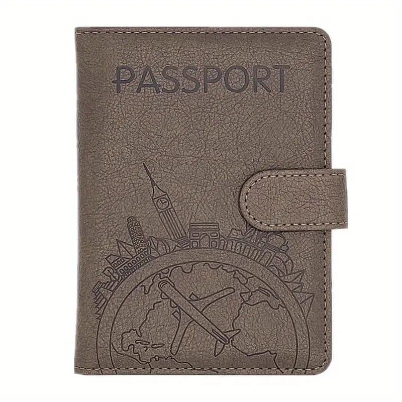 Brown Passport Holder Wallet.