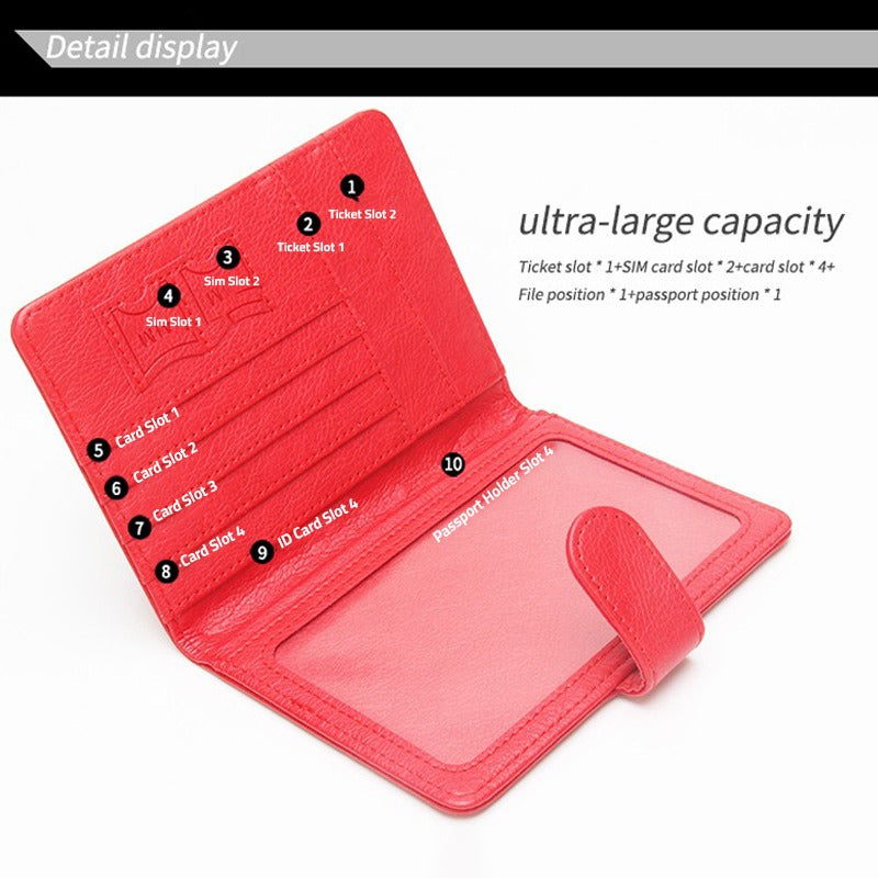 Passport Holder Wallet, RFID Blocking Travel Organizer Case, Credit Card Holder Bag Passport Holder Wallet, RFID Blocking Travel Organizer Case, Credit Card Holder Bag