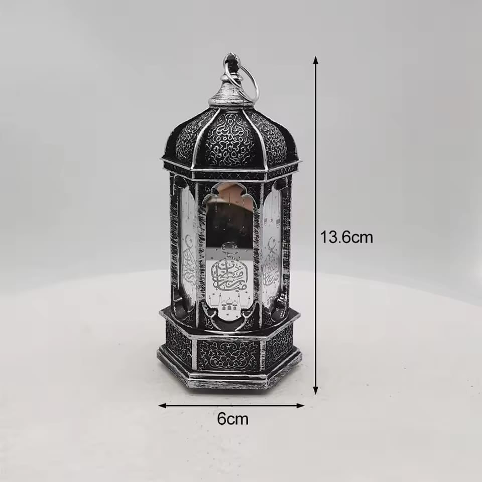 Ramadan Eid Lantern Decor Lights, Retro Hanging LED Wind Lights