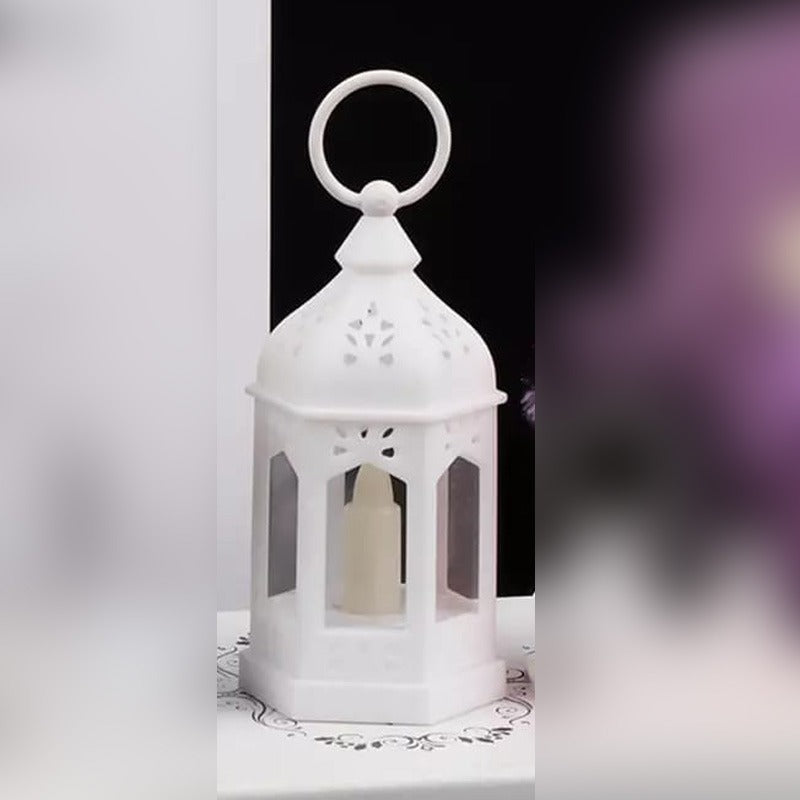 Ramadan Eid decorative LED lantern lights in White.