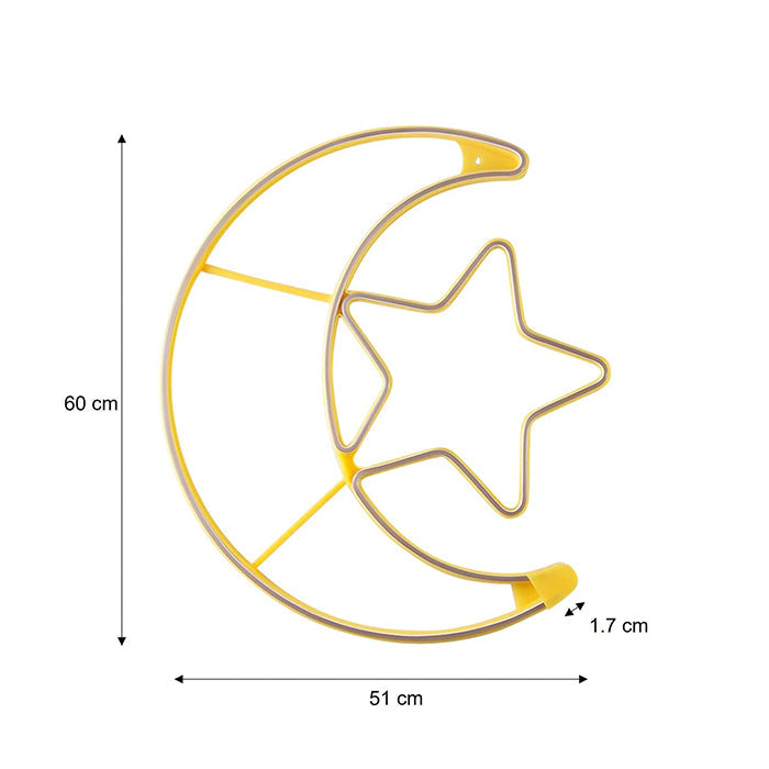 Size of Ramadan LED Moon & Star Light.