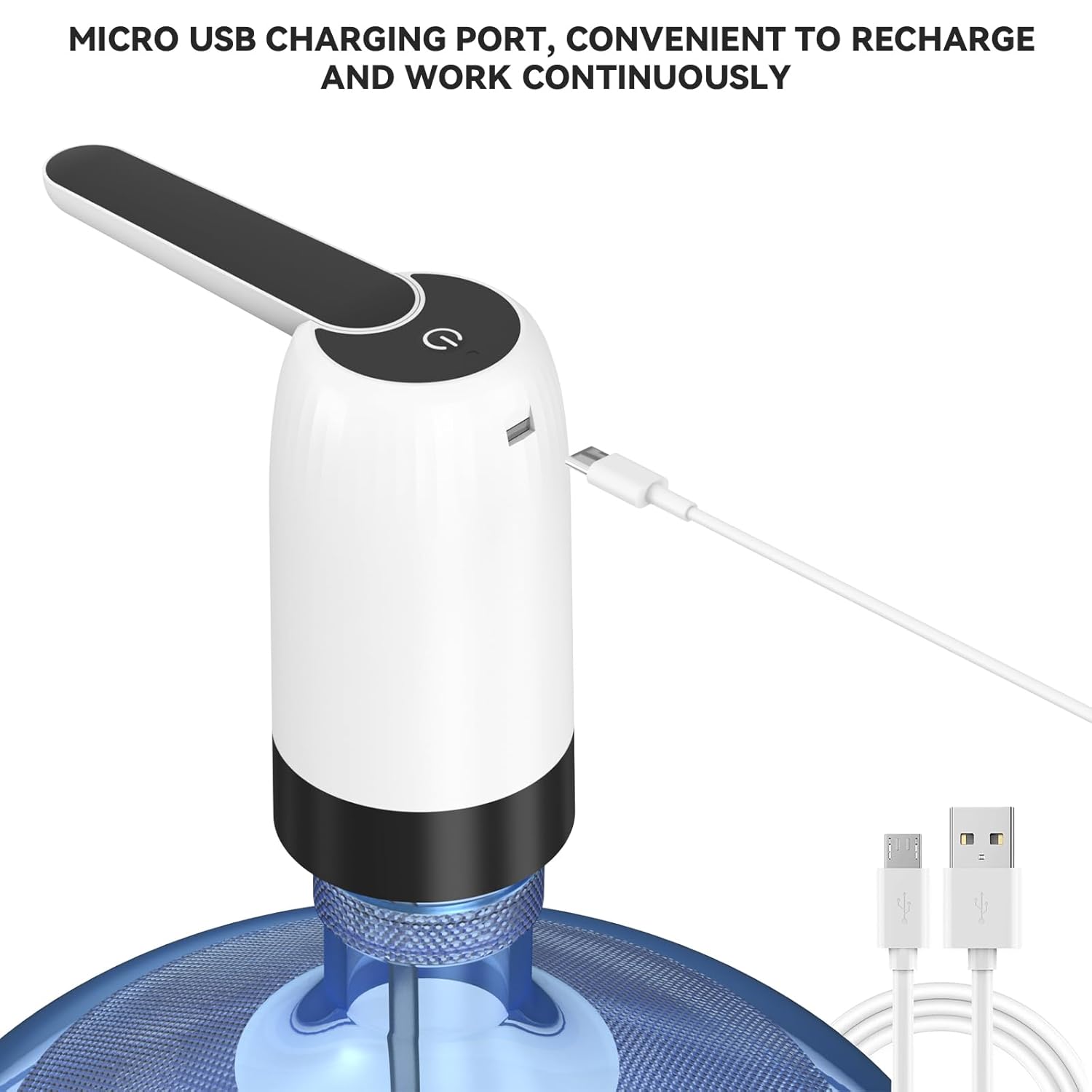 Charging Port Of Rechargeable Electric Water Dispenser Pump.