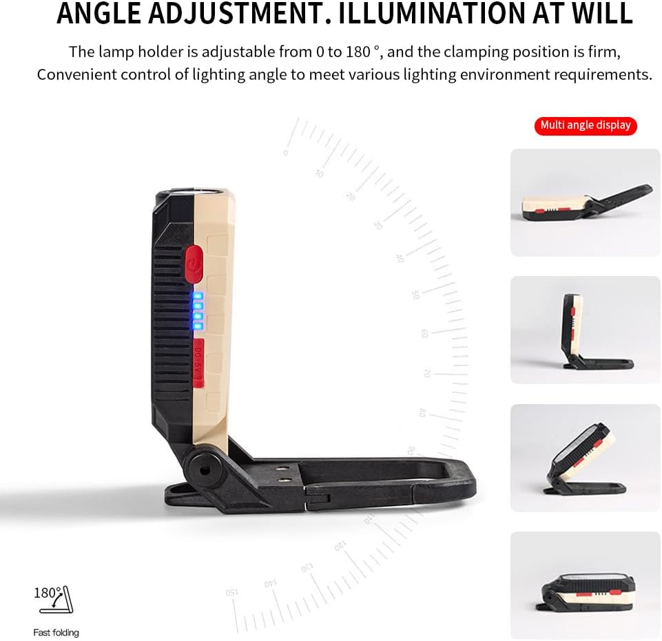 Angle Adjustment Of Rechargeable Portable LED Flash Light.