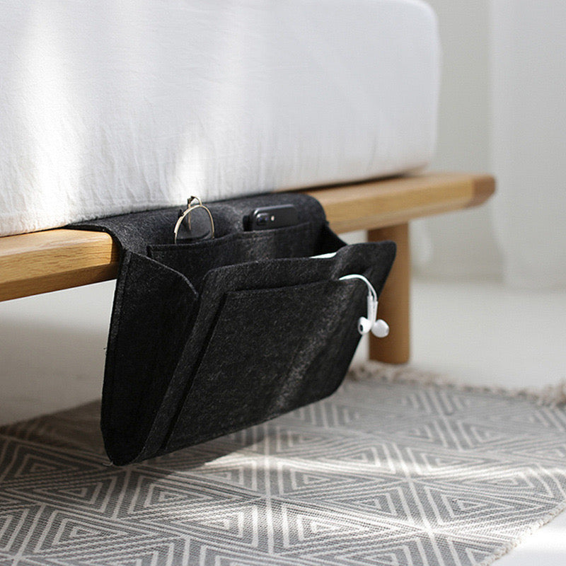 Felt Bedside Storage Bag - Sofa Bed Hanging Pocket Organizer for Remote, Books, Laptop Felt Bedside Storage Bag - Sofa Bed Hanging Pocket Organizer for Remote, Books, Laptop