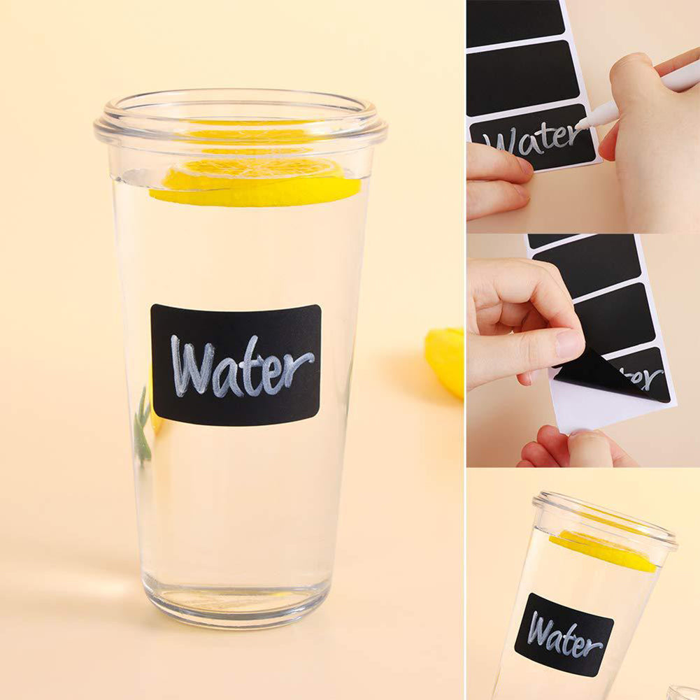Reusable Black Chalkboard Labels Roll - Waterproof Adhesive Stickers, 1 Roll (120 PCS) Reusable Black Chalkboard Labels Roll - Waterproof Adhesive Stickers, 1 Roll (120 PCS)