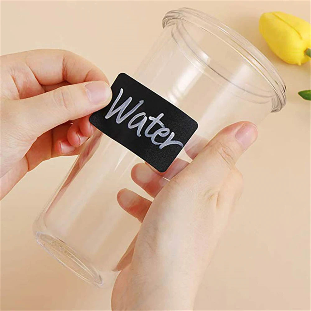 Reusable Black Chalkboard Labels Roll - Waterproof Adhesive Stickers, 1 Roll (120 PCS) Reusable Black Chalkboard Labels Roll - Waterproof Adhesive Stickers, 1 Roll (120 PCS)