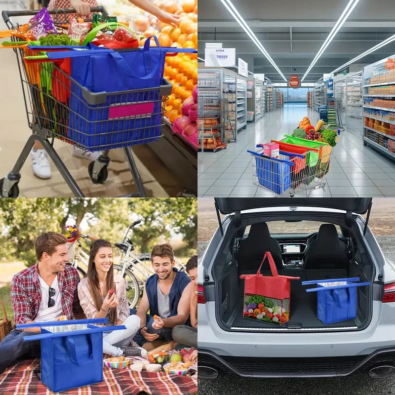 Different Application Scenarios Of Reusable Shopping Grocery Bags.