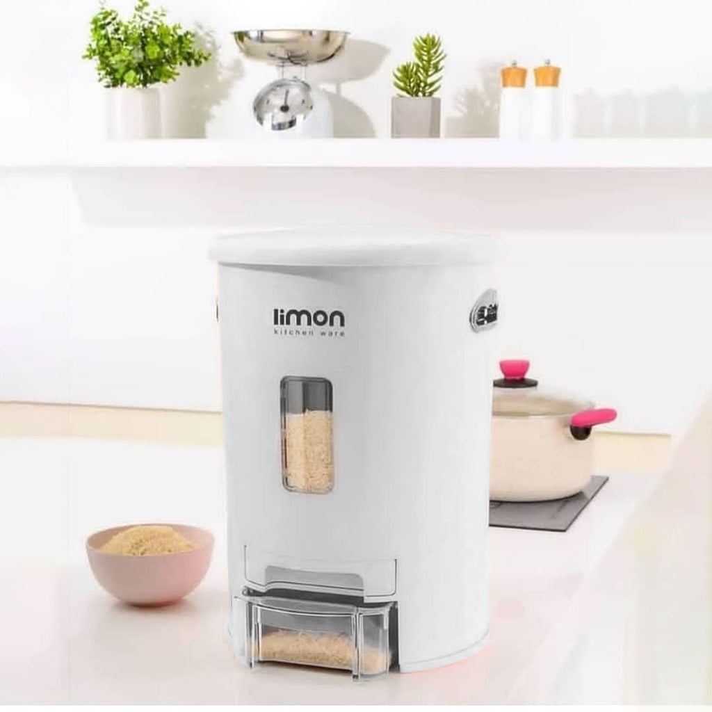 Rice Box with Measuring, 10Kg Rice Container Storage Dispenser with Cu