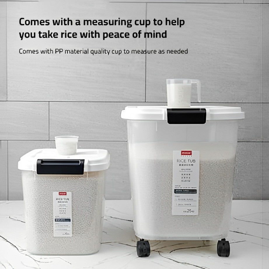 Airtight Grain Storage Box, Rice Storage Container, Rice Bucket For Ki