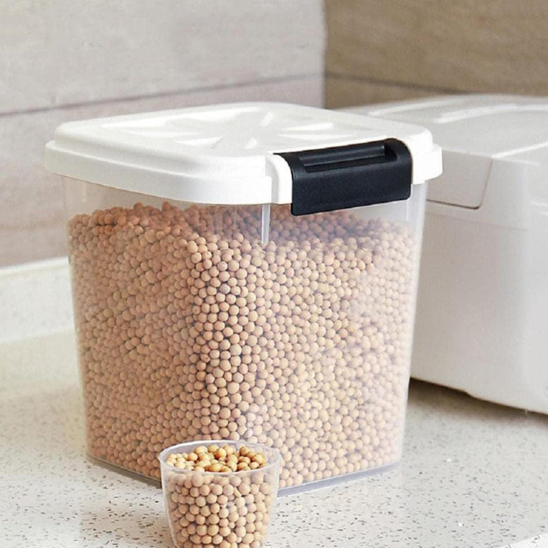Airtight Grain Storage Box With Pulses in it.