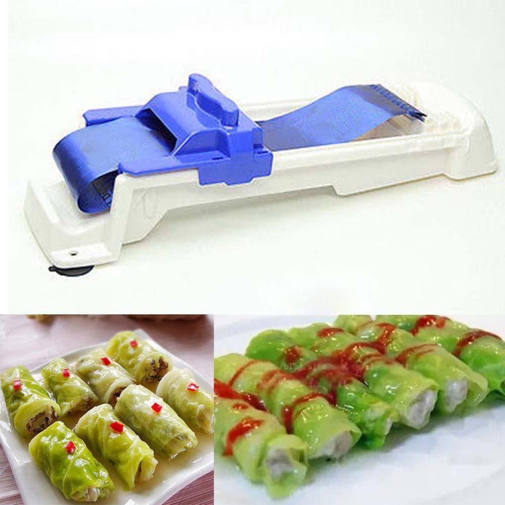 Rolling Machine with rolled food items.