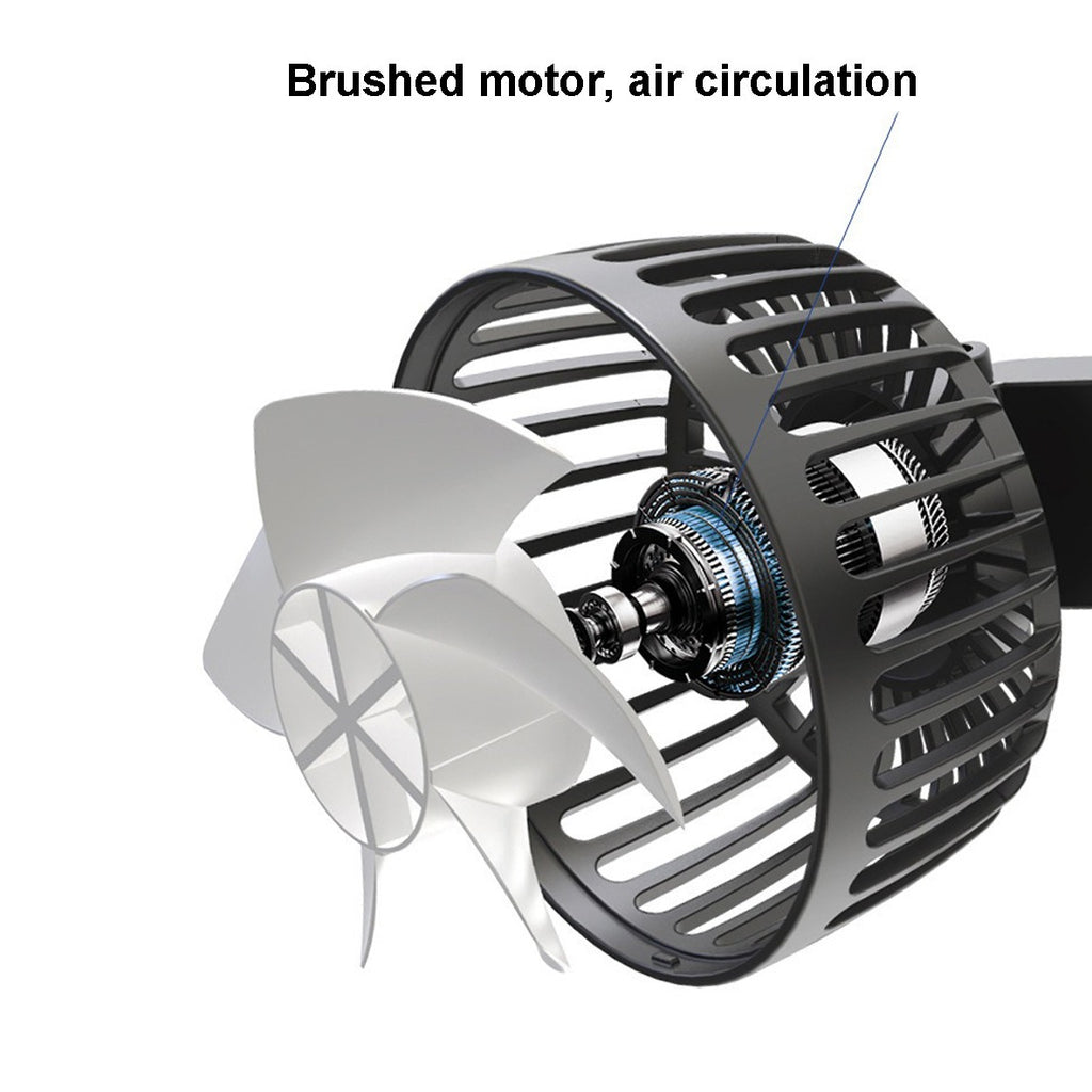 Rotating Mini Car Vehicle Cooling Fan, Double Headed Clip Lock Fan for Car Rear Seats Rotating Mini Car Vehicle Cooling Fan, Double Headed Clip Lock Fan for Car Rear Seats