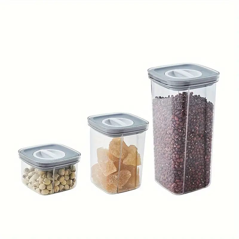 Airtight Cereal Storage Containers - Moisture-Proof Sealed Cans with Rotation Lock Airtight Cereal Storage Containers - Moisture-Proof Sealed Cans with Rotation Lock