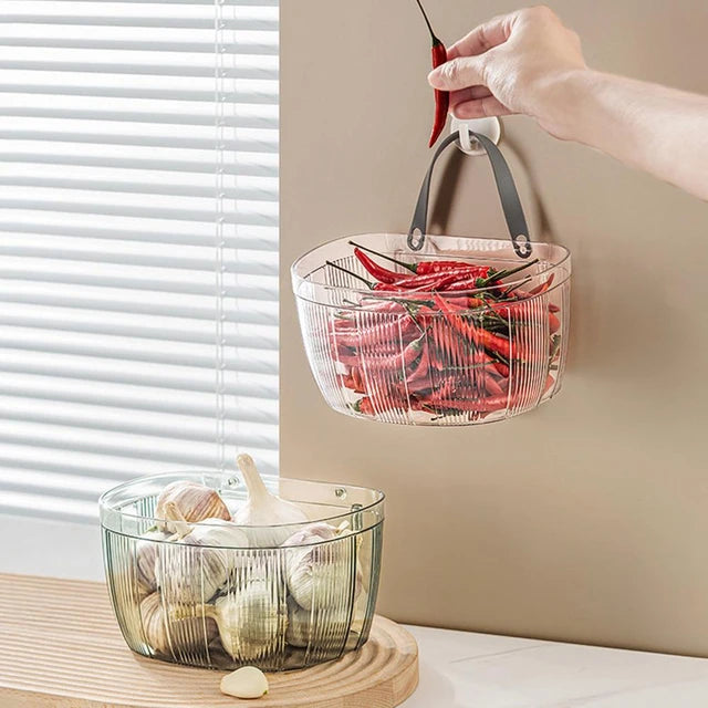 Wall Hanging Multifunctional Household Storage Organizer Basket, Pantry Hanging Storage Basket Wall Hanging Multifunctional Household Storage Organizer Basket, Pantry Hanging Storage Basket