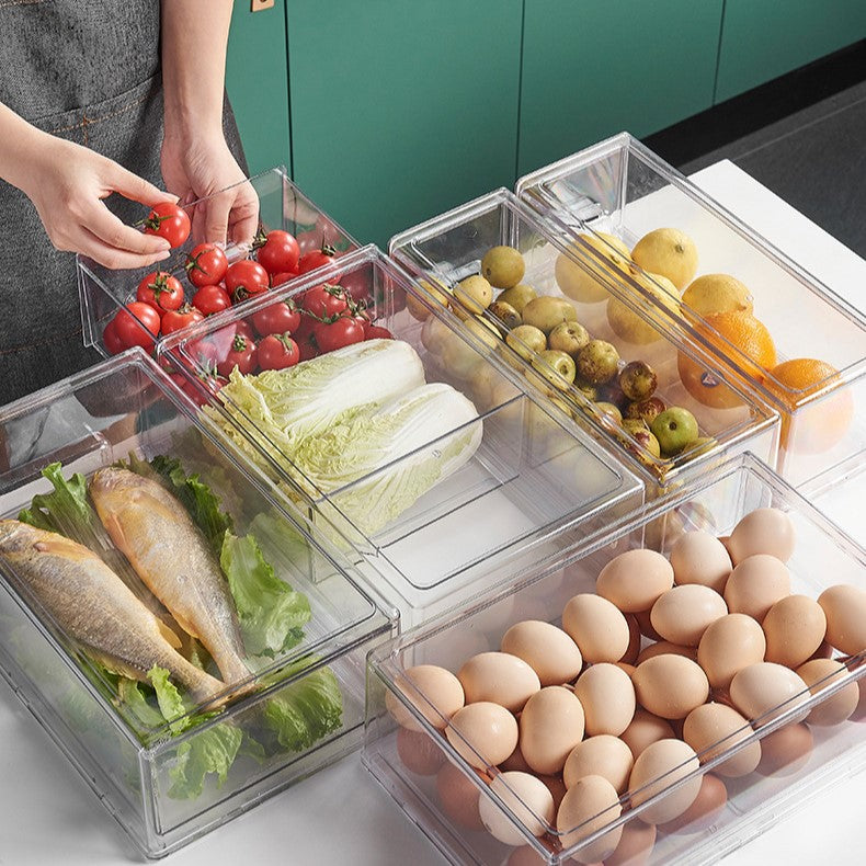 Drawer Refrigerator Transparent Storage Box Fruit Vegetable