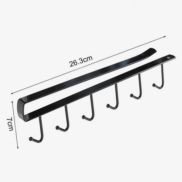 6 Hooks Multifunctional Metal Organizer Hanger- size