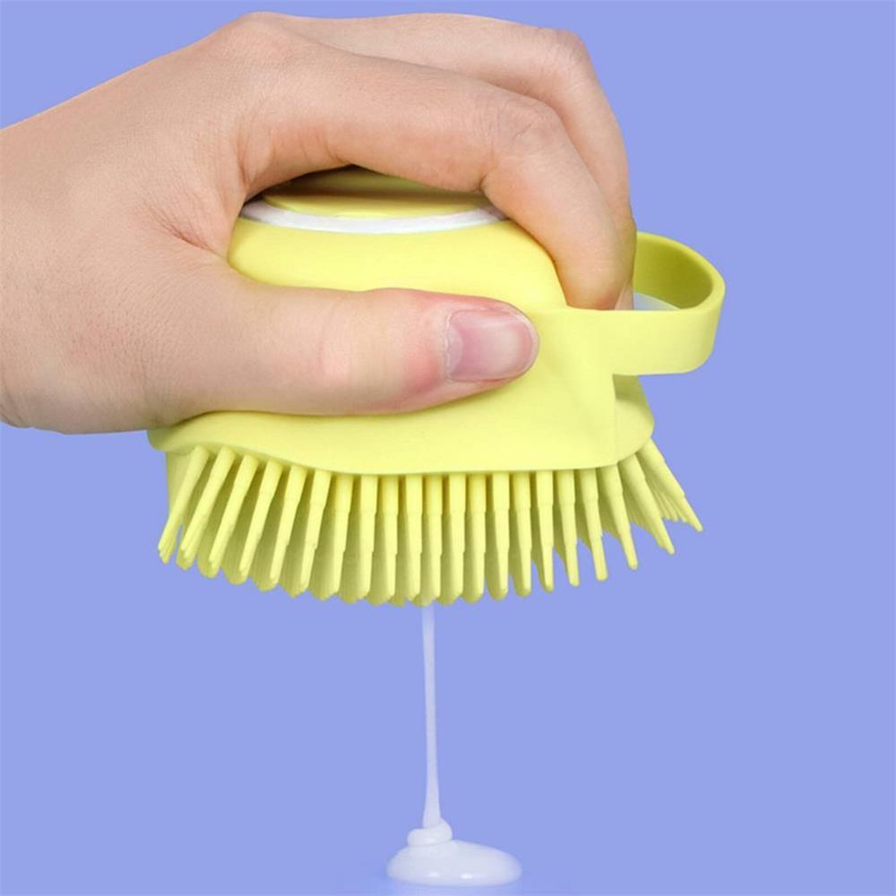 Silicone Shampoo Body Bath Scrubber Comb Brush