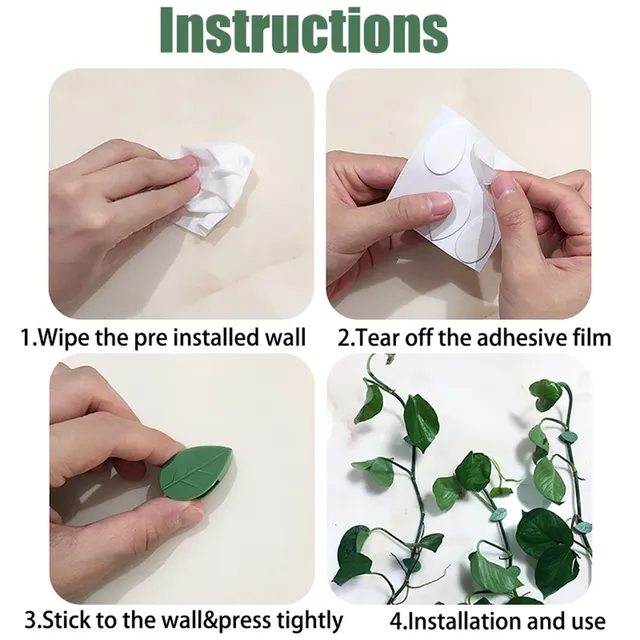 Plant Climbing Wall Fixture Clips, Self-Adhesive Invisible Support Hoo