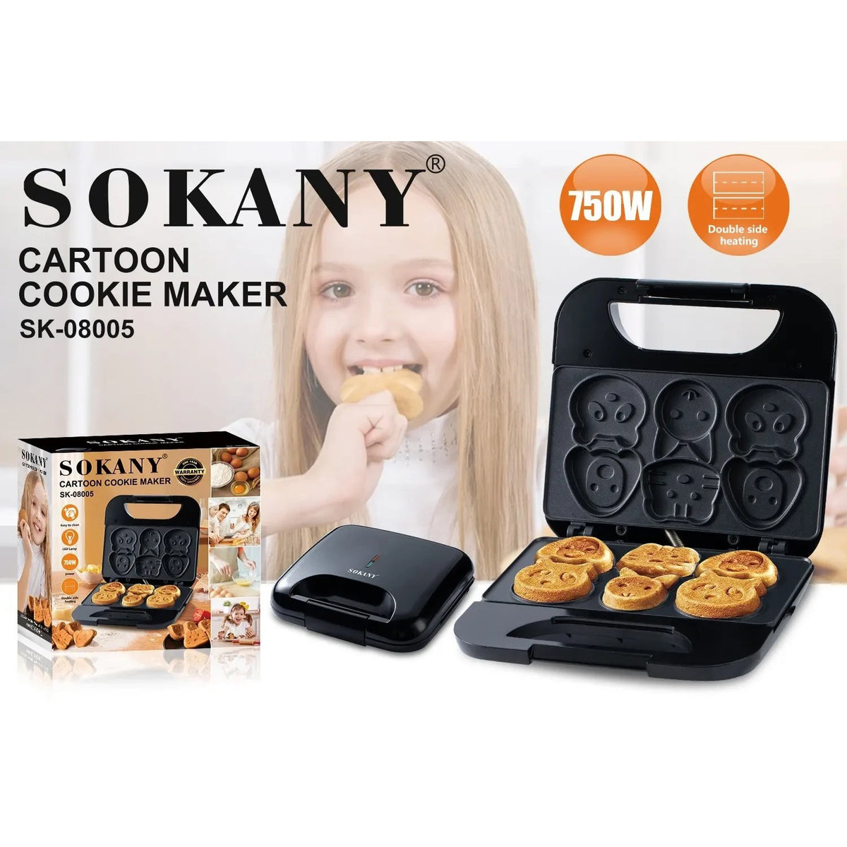 SOKANY Cartoon Cookie Maker with its pack.