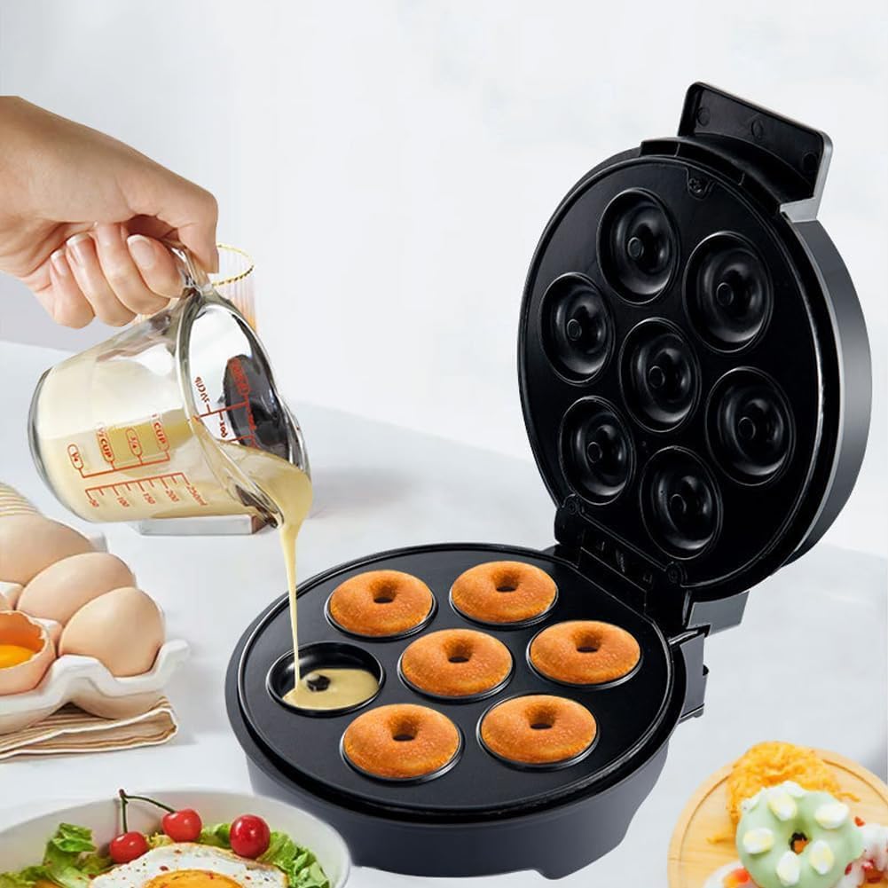 SOKANY Donut Maker 1000W, 7 Hole Non-Stick Donut Machine with Indicator Lights - SK-327 SOKANY Donut Maker 1000W, 7 Hole Non-Stick Donut Machine with Indicator Lights - SK-327