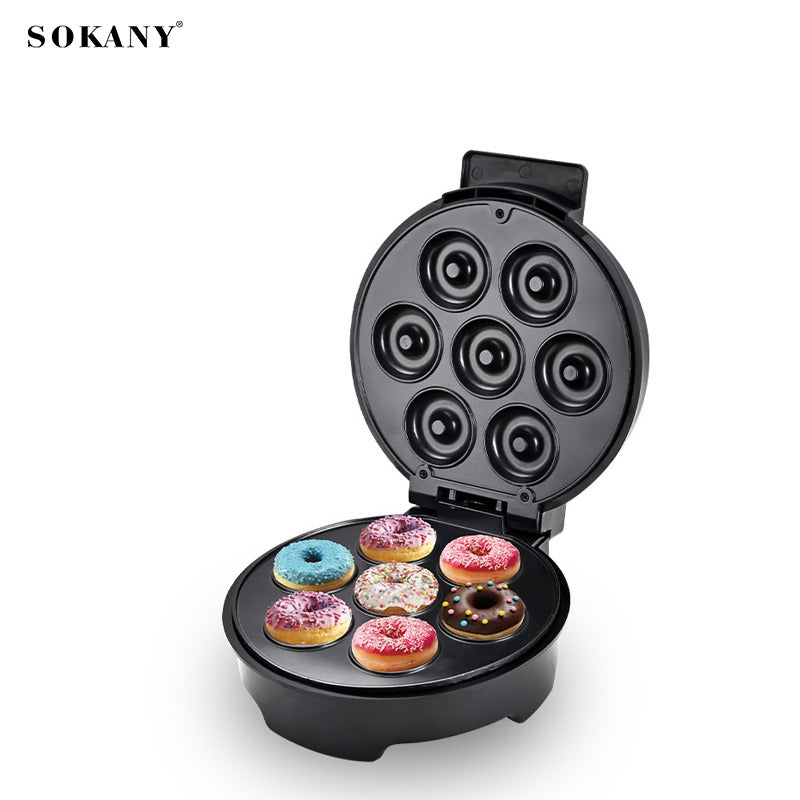SOKANY Donut Maker 1000W, 7 Hole Non-Stick Donut Machine with Indicator Lights - SK-327 SOKANY Donut Maker 1000W, 7 Hole Non-Stick Donut Machine with Indicator Lights - SK-327
