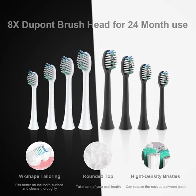 Brush Heads Of SONIC 5 Mode Electric Toothbrush.