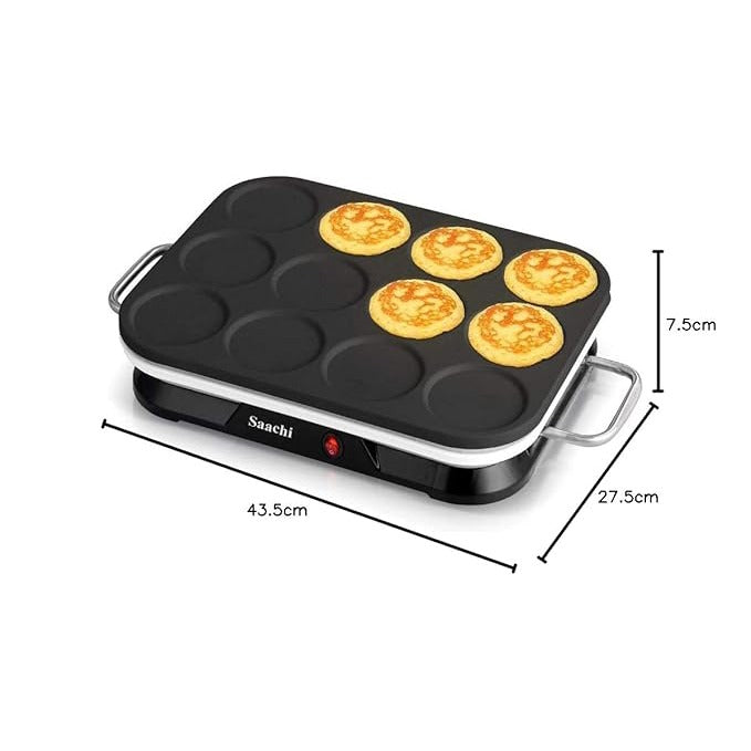 Size of Saachi 12PCS Non-Stick Mini Crepe & Pancake Maker 