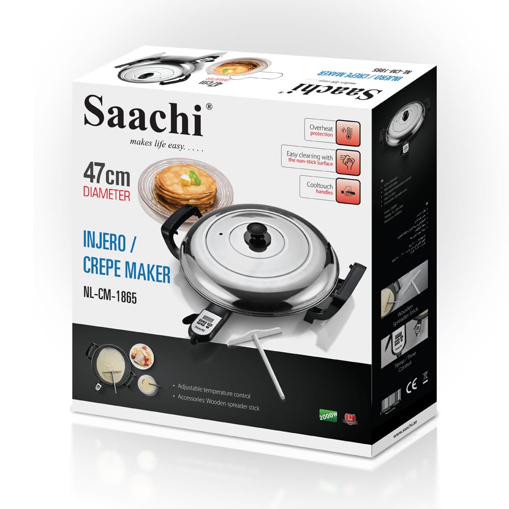 Package Of Saachi 47 CM Injero / Crepe Maker NL-CM-1865.