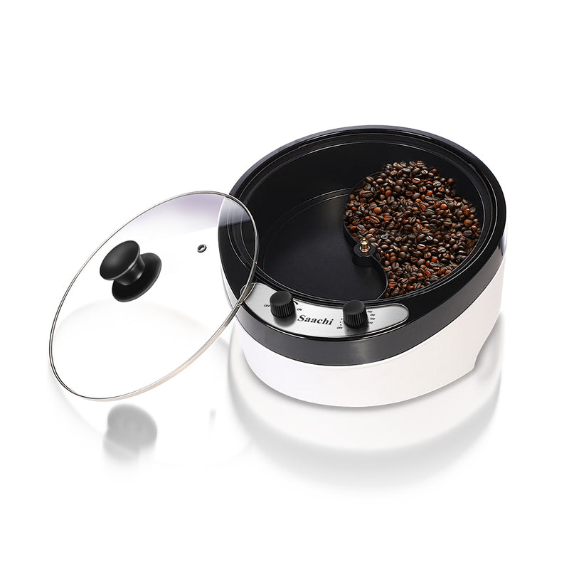 A Saachi Coffee Roaster with Coffee Beans.