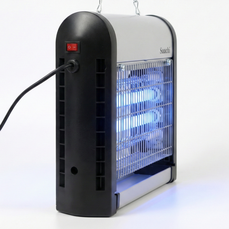 Saachi Electric Insect Killer with blue light on a white background