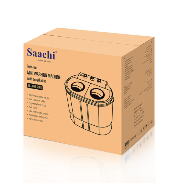 Pack Of Saachi  Mini Twin-Tub Washing Machine.