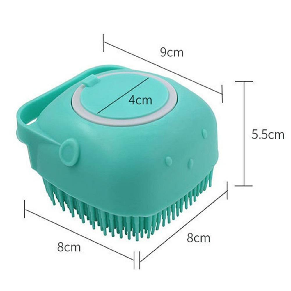 Silicone Shampoo Body Bath Scrubber Comb Brush with its size