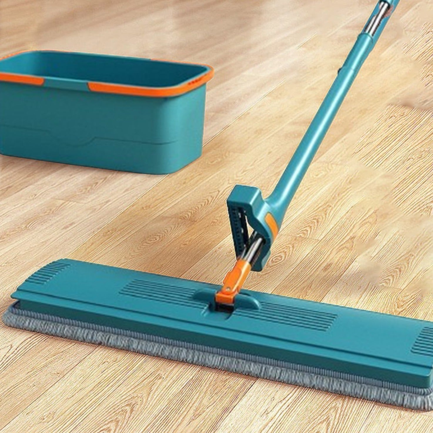 Self Squeezing Micro Fiber Flat Mop With Bucket