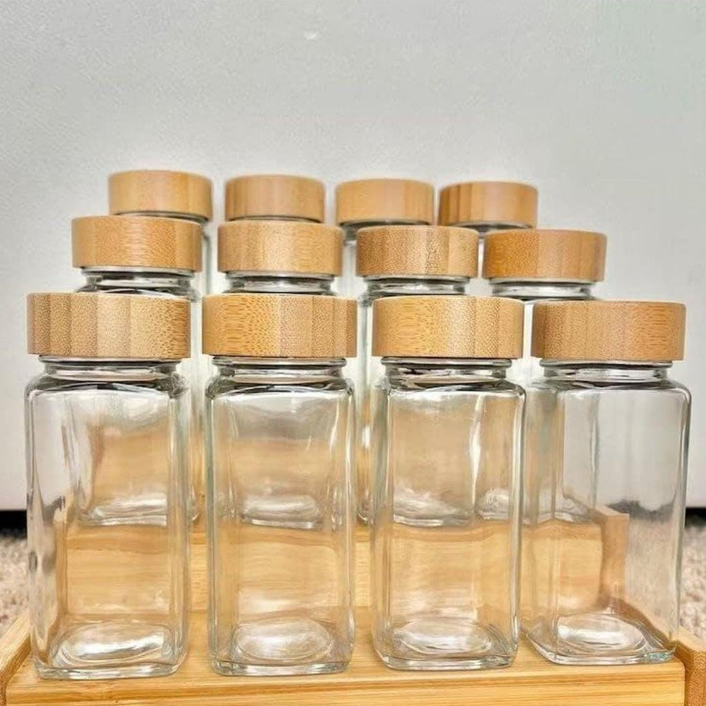 Kitchen Storage Containers, Glass Spice Jars, 12 Pcs Seasoning Bottles Canisters Kitchen Storage Containers, Glass Spice Jars, 12 Pcs Seasoning Bottles Canisters
