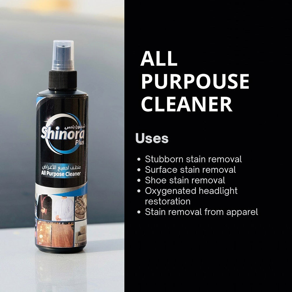 Shinora Plus All Purpose Cleaner 250ml, Multi-Surface Cleaning Solution for Home & Car Shinora Plus All Purpose Cleaner 250ml, Multi-Surface Cleaning Solution for Home & Car