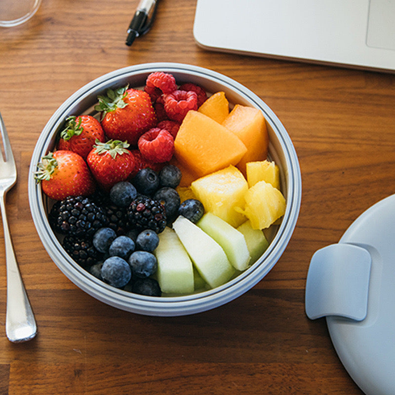 Silicone Bowl Food Container With Food Items  in it.