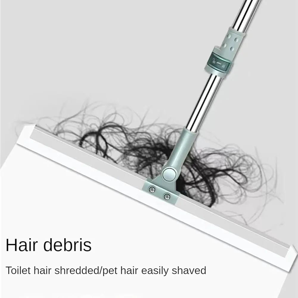 A Silicone Head Heavy Duty Water Cleaner Mop Cleans Hairs.