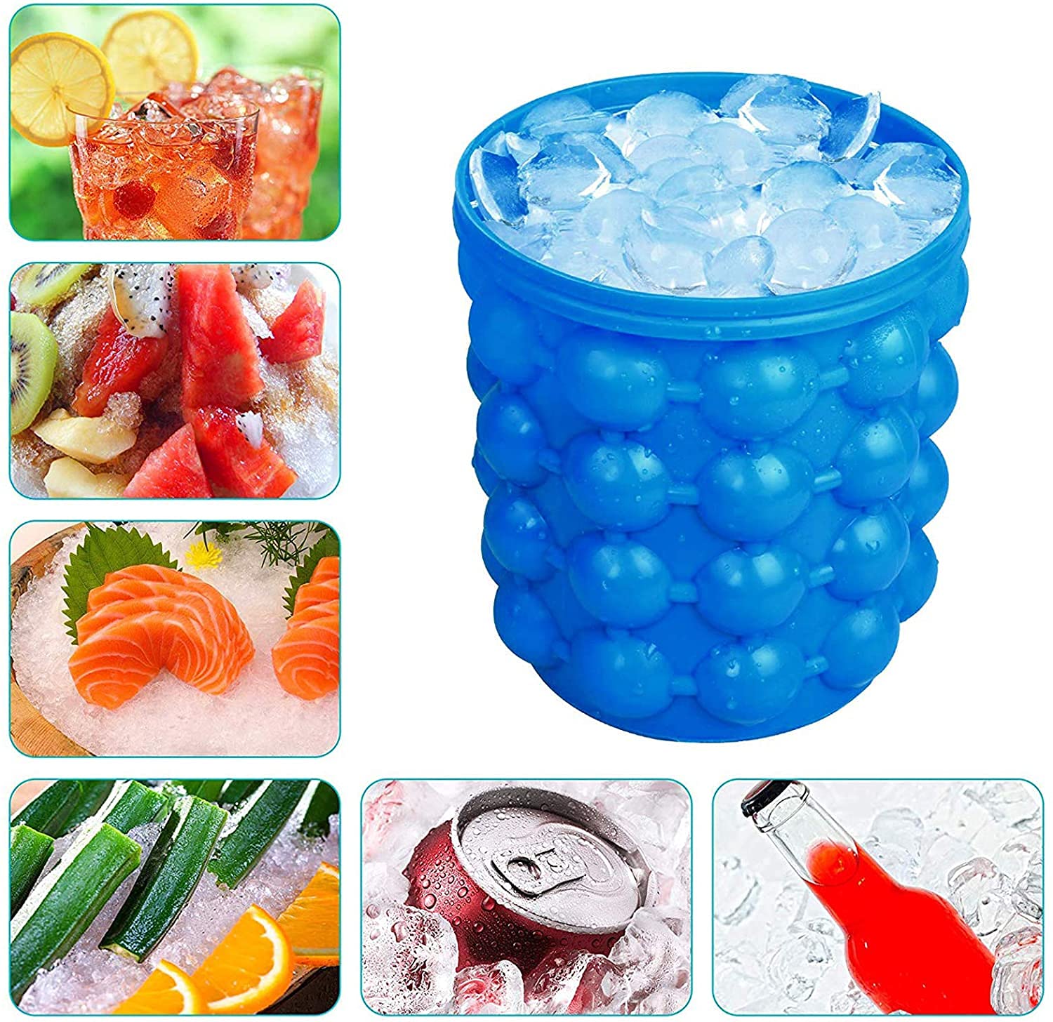 Multi Usage Of Silicone Ice Cube Maker.