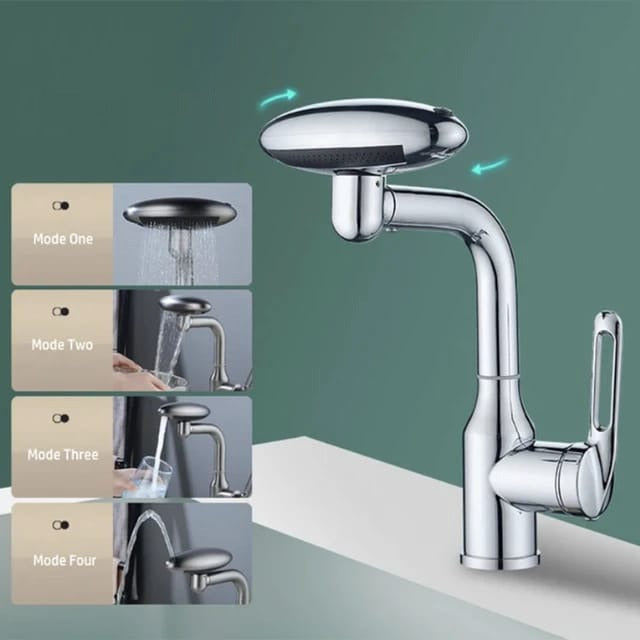 Silver 360° Rotating Faucet.