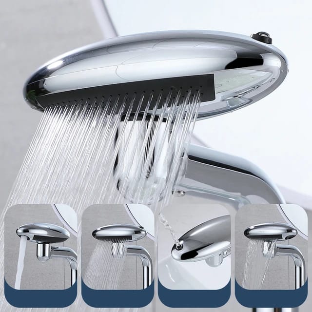 360° Rotating Kitchen Faucet With Waterfall Mode.