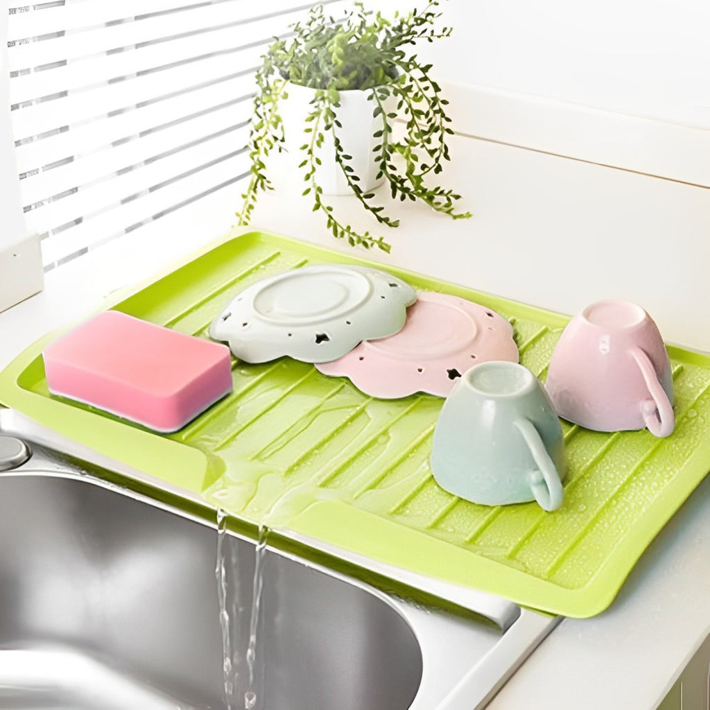 Sink Dish Drainer Tray Rack, Kitchenware Draining Board Stand with Side Drop Sink Dish Drainer Tray Rack, Kitchenware Draining Board Stand with Side Drop